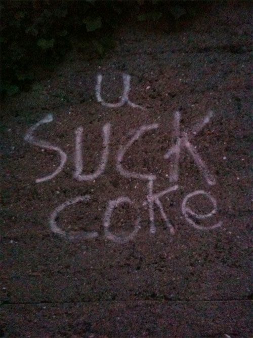 Suck Coke Bad Graffiti