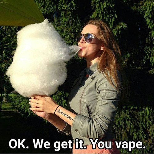 Girl Vaping Big Time