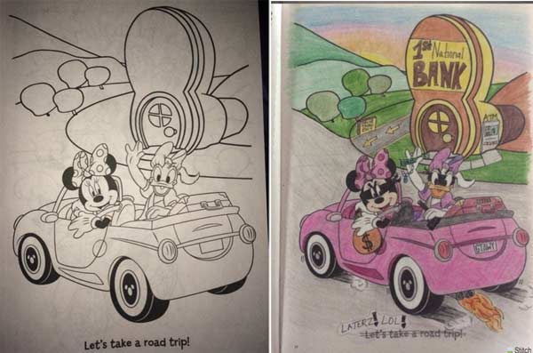 coloring book pages gone wrong