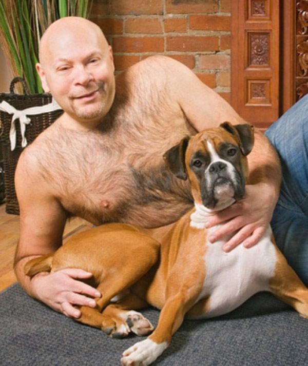 Shirtless Dog Man