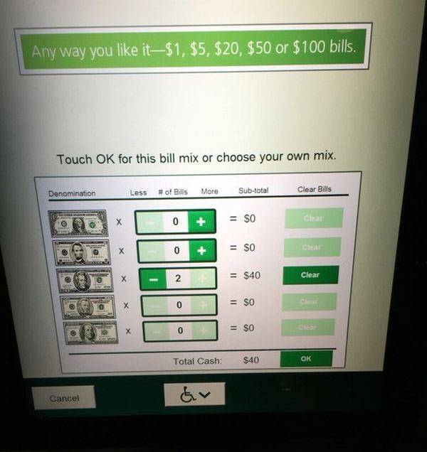 Atm Bill Choice