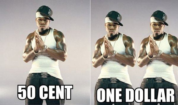 Celebrity Name Puns 50 Cent