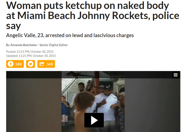 Ketchup Lewd Arrest