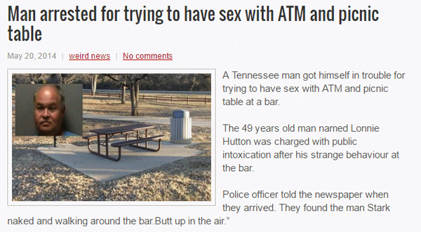 Picnic Table Sex Arrest