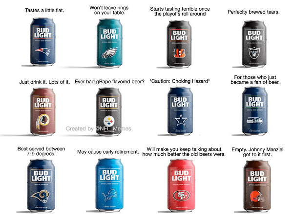 Bud Light Nfl Cans