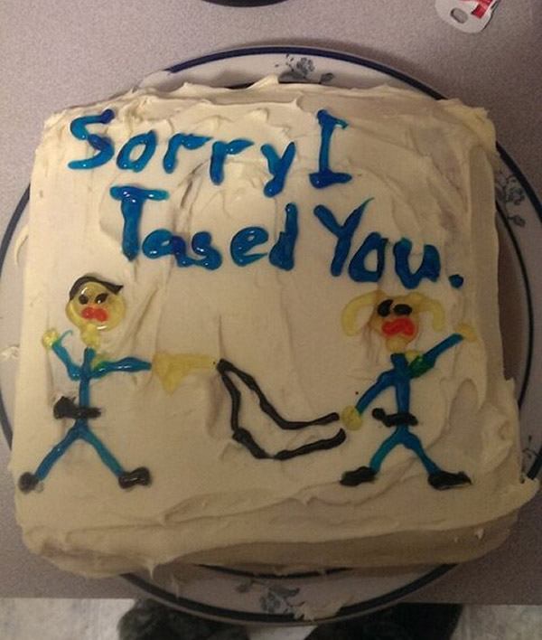 Taser Apologycake