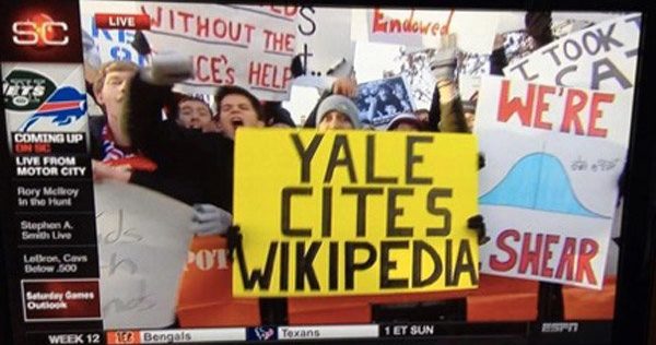 Yale Cites Wikipedia