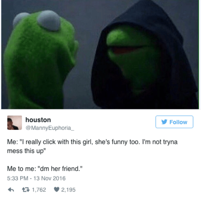 Evil Kermit Memes DM Her Friend