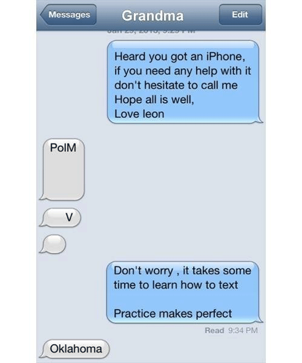 Grandma Iphone