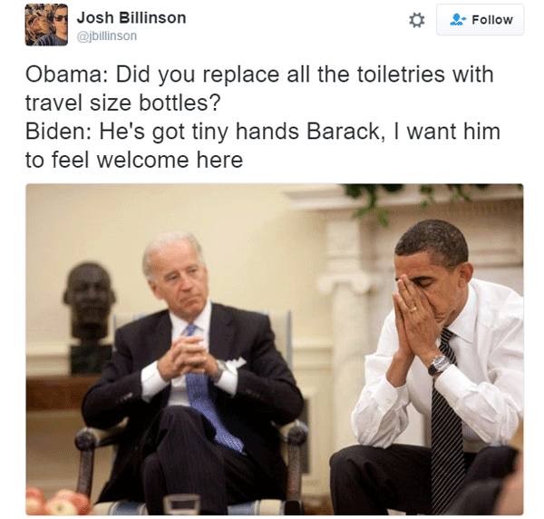 Joe Biden Small Hands Prank
