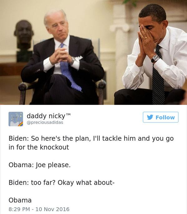 Joe Biden Tackle