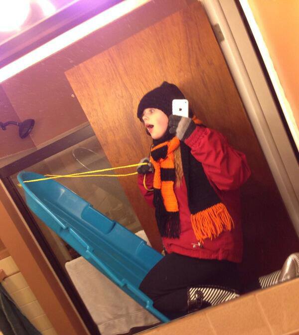 Sledding Selfie