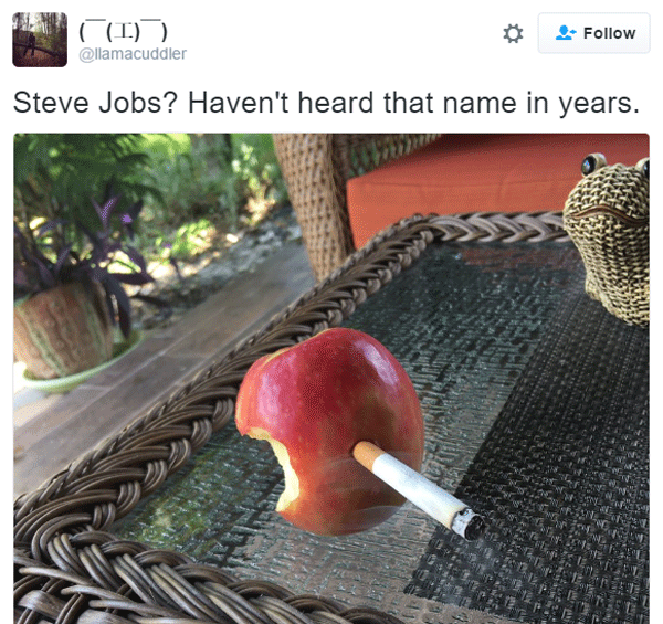 Steve Jobs Smoking Apple