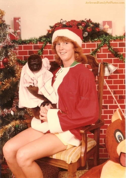 Awkward Xmas Photos Ape