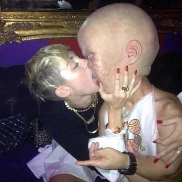 Miley Cyrus Creepy Baby Kiss