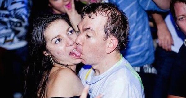 Nightclub Kissing Tongue Fail