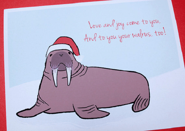 Walrus And Christmas Together