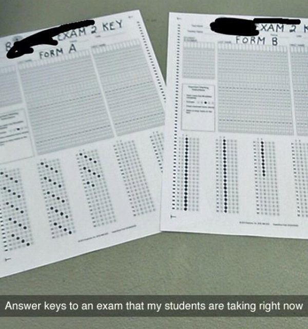 Exam Answer Key Funny