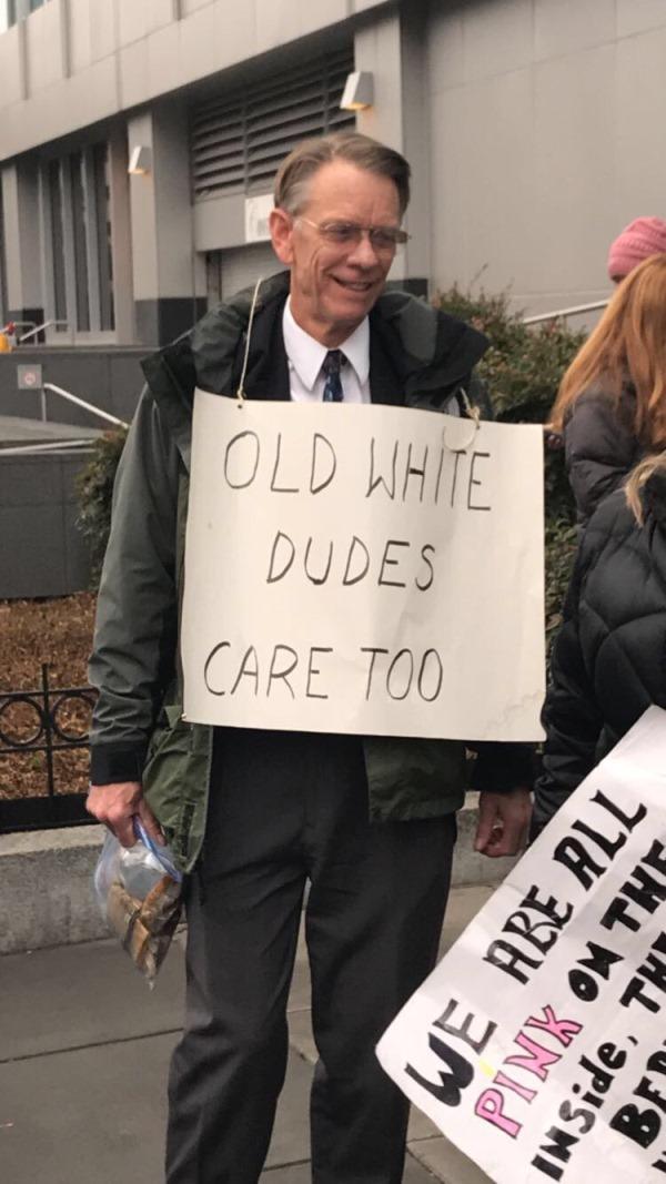 Funny Signs Womens March 2017 Old White Dudes