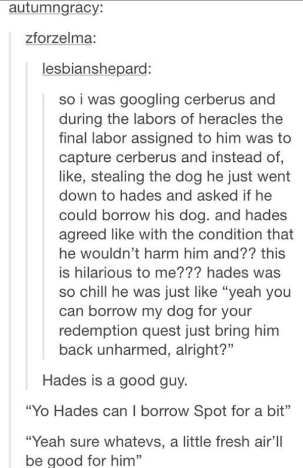 Heracles Borrows Cerberus