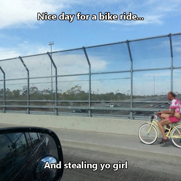 Pink Shorts On Bike