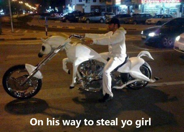 Unicorn Motorcycle Funny Steal Yo Girl Memes