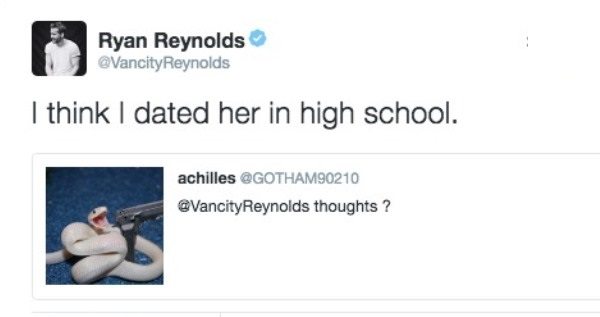 Hilarious Ryan Reynolds Tweets