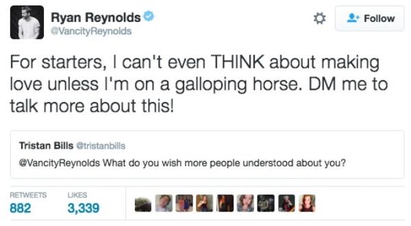 Hilarious Ryan Reynolds Twitter