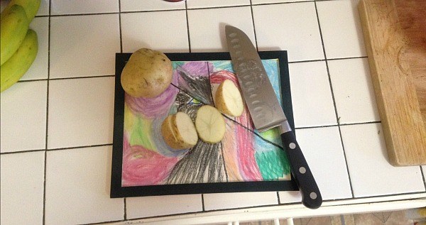 Cutting Board Shitty Art Katie Aclu