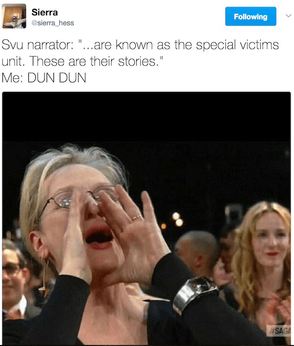 SVU Funny Memes Of Meryl Streep Singing