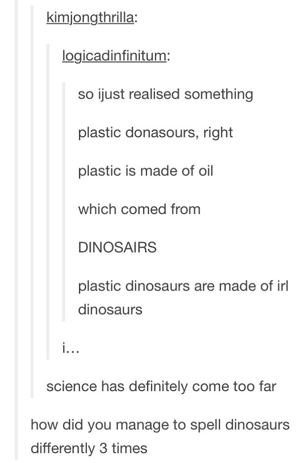 Plastic Dinosaurs From Real Dinosaurs