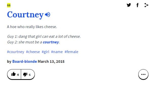 Urban Dictionary Name Definitions Courtney