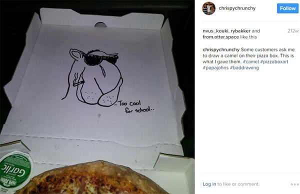 Joe Camel Best Pizza Box Drawings