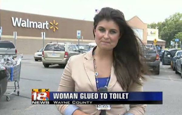 Woman Glued To Toilet