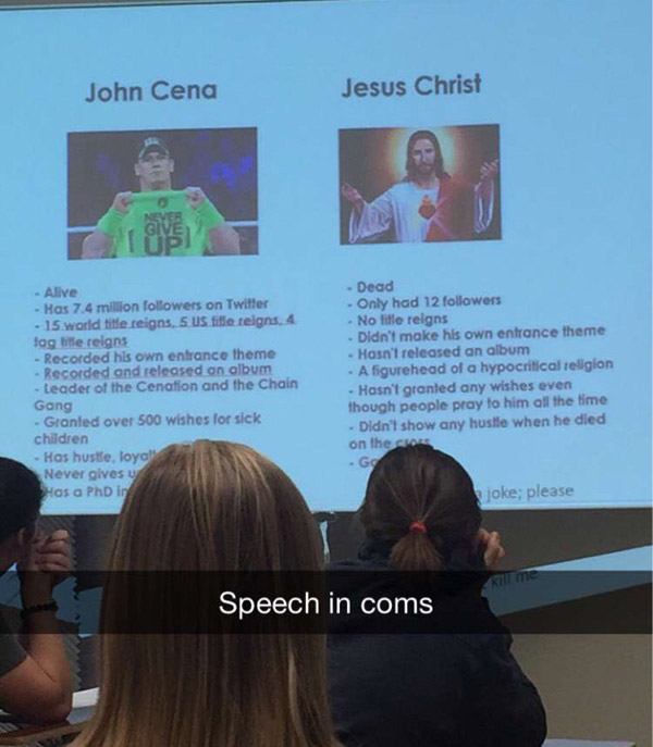 Cena Vs Jesus