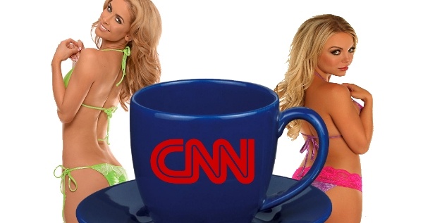 Trump Continues Assault On Media With 2 Girls 1 Cup With CNN Logo