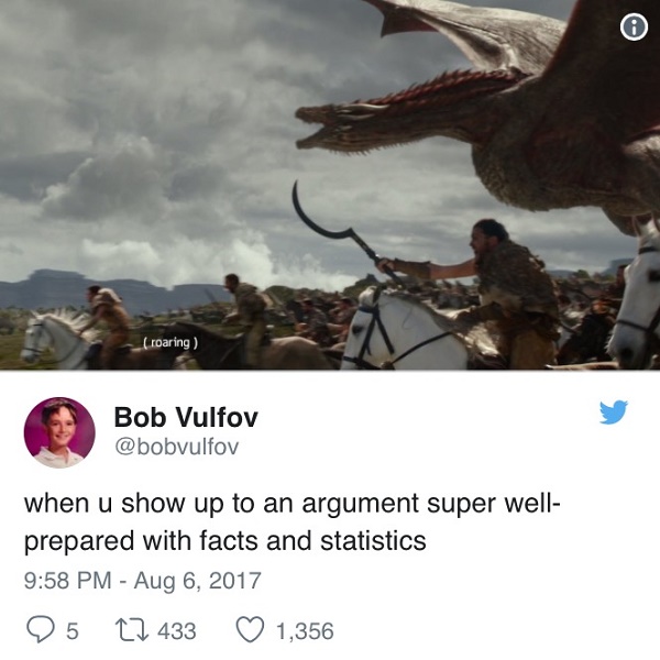 Arguing Smart Game of Thrones Reactions