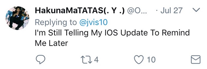 IOS Update