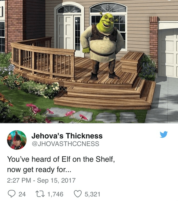 Shrek On The Deck