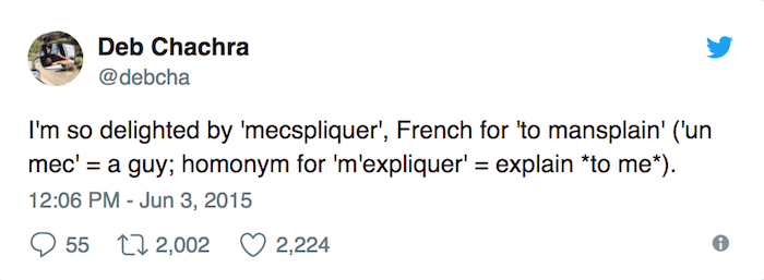 Mansplaining Tweets French