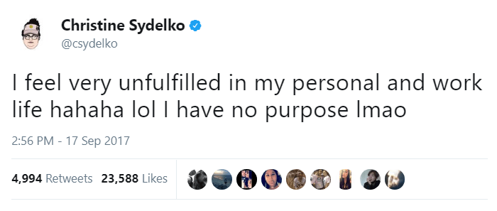 Christine Sydelko Tweets About Being Unfulfilled