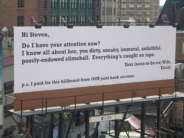 Funny Billboard To Get Revenge